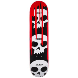 ZERO DECK 3 SKULL BLOOD BLACK WHITE RED 8.0 X 31.6 WB 14