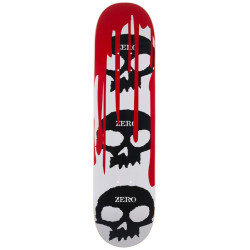 ZERO DECK 3 SKULL BLOOD WHITE BLACK RED 8.125 X 31.7
