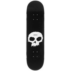 ZERO DECK SINGLE SKULL BLACK WHITE 8.0 X 31.6 WB 14