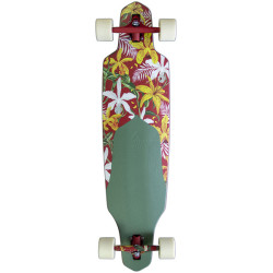 DUSTERS COMPLETE LONGBOARD CHANNEL FLORET RED GREEN 38
