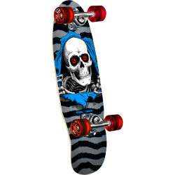POWELL COMPLETE CRUISER RIPPER MINI SILVER BLUE 7.5 X 24