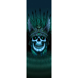 POWELL GRIP PLAQUE ANDERSON SKULL GREEN 10.5 X 33