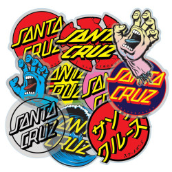 SANTA CRUZ STICKERS ASSORTED (PACK DE 10)