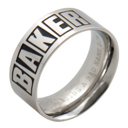 BAKER BAGUE BRAND LOGO SILVER -