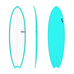 Planche surf TORQ Fish TET 6'6 Pinline Miami Blue