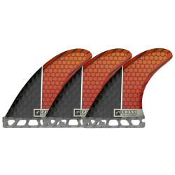 Ailerons surf Quad MADNESS Honeycomb FUTURE FX1 Noir