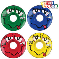 DGK WHEELS (JEU DE 4) 52MM DRIZZLE MULTI COLOR 101A