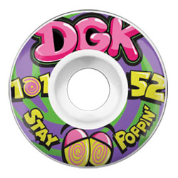 DGK WHEELS (JEU DE 4) 52MM STAY POPPIN 101A
