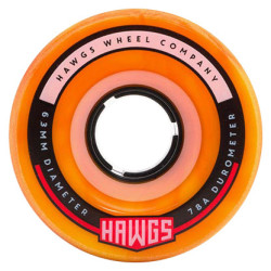 HAWGS WHEELS (JEU DE 4) 63MM FATTY 78A ORANGE YELLOW