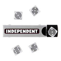 INDEPENDENT ACCESSOIRE BAR LOGO DICE SET SILVER