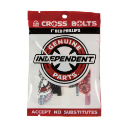INDEPENDENT VISSERIE (JEU DE 8) PHILLIPS 1 POUCE BLK RED