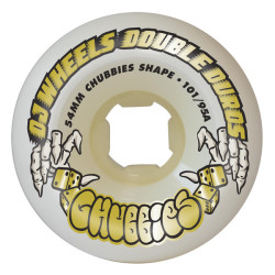 OJ WHEELS (JEU DE 4) 54MM DOUBLE DURO WHT CHUBBIES 101A 95A