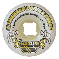 OJ WHEELS (JEU DE 4) 54MM DOUBLE DURO WHT HARDLINE 101A 95A