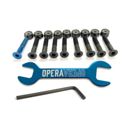 OPERA VISSERIE (JEU DE 8) ALLEN BLACK BLUE 1 POUCE