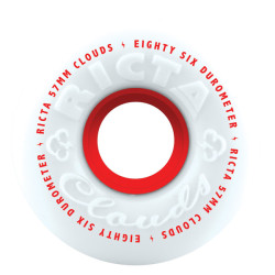 RICTA WHEELS (JEU DE 4) 57MM CLOUDS 86A RED 86A