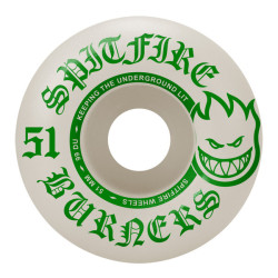 SPITFIRE WHEELS (JEU DE 4) 51MM 99D BURNER GREEN