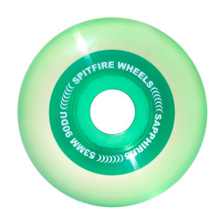 SPITFIRE WHEELS (JEU DE 4) 53MM 90D SAPPHIRE CLR GRN