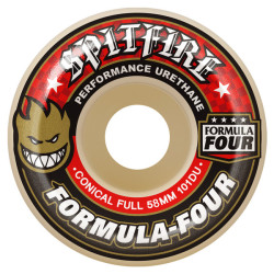 SPITFIRE WHEELS (JEU DE 4) 58MM F4 101 CONICAL FULL NATURAL
