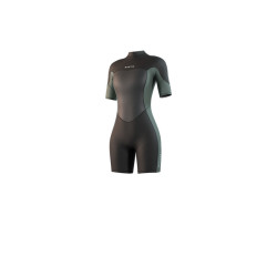 Mystic Brand Shorty 3/2mm Bzip Flatlock Women - Dark Olive