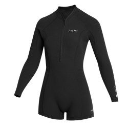 Mystic Lunar Longarm Shorty 2/2mm Fzip Women - Black