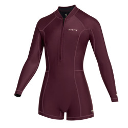 Mystic Lunar Longarm Shorty 2/2mm Fzip Women - Oxblood Red