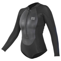 SOORUZ FEMMES Shorty Women 1/1 LS mini zip DIVINE - ORGANIC OYSTERPRENE BK Black 