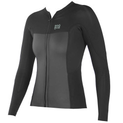 SOORUZ FEMMES Top Women 2/1 Zip LS DIVINE - ORGANIC OYSTERPRENE BK Black 