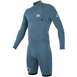 SOORUZ HOMMES Shorty Men 2/2 LS ZF FIGHTER - ORGANIC OYSTERPRENE BL Blue