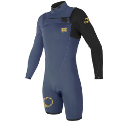 SOORUZ HOMMES Shorty Men 3/2 LS FZ FIGHTER - ORGANIC OYSTERPRENE BL Blue 