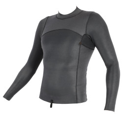 SOORUZ HOMMES Top Men 1/1 LS FIGHTER - ORGANIC OYSTERPRENE BK Black