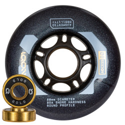 IQON Access Wheels Access Combo 80 Dark Grey 4-pack Transparent Black Dark Grey