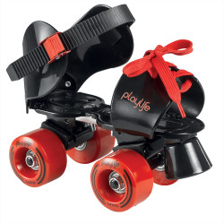 PLAYLIFE Kids Roller Skates PLAYLIFE Adjustable Roller Skates PLAYLIFE Sugar adj. Black Red  Junior