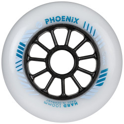 POWERSLIDE Racing Wheels POWERSLIDE PHOENIX 100mm DD Hard Blue Red White