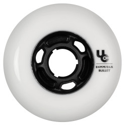 UNDERCOVER Urban Wheels UNDERCOVER Team 84/86A White, 4-pack Black White