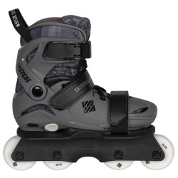 USD Aggressive Kids Skates USD Glitch adj. Grey/Black Grey Black