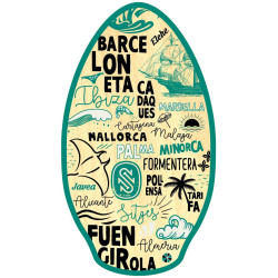 Skimboards Skim One Mediterranee 41 Spain Wood Skim One Teal (Prp01 41"