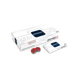 Super 0 Abec 5 Silver Red Mosaic Bearings