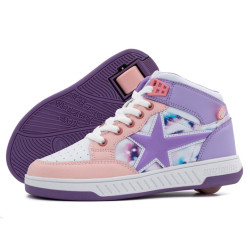 Breezy Rollers Skater White/Purple/Pink