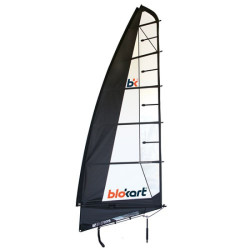 Voile Blokart complète 5.5m² (Bôme+pulley+écoute)