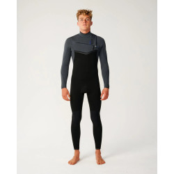 E-Bomb 4/3 mm Chest Zip – Combinaison de surf Homme Rip Curl – Gris anthracite
