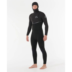 E-Bomb 5/4 mm Zip Free – Combinaison avec cagoule de surf Homme Rip Curl – Noir