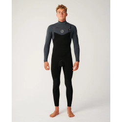 Flashbomb 5/3 mm Chest Zip – Combinaison de surf Homme Rip Curl – Gris anthracite