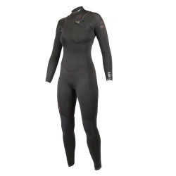 Combinaison de surf Femme Sooruz Divine 4/3 mm Front Zip – Oysterprene bio – Noir