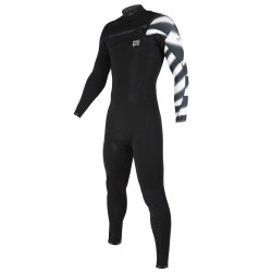 Combinaison de surf Homme Sooruz Fighter Pro 5/4/3 mm Chest Zip – Oysterprene bio – Noir