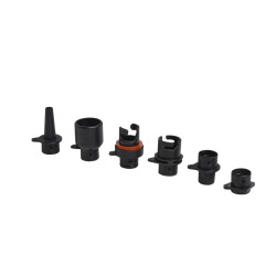 Extreme – Kit d'adaptateurs pour pompe de kite Mystic – Noir