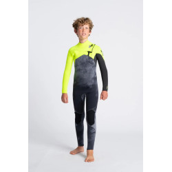 Combinaison Integrale Junior C-SKINS Session 4/3 CZ Black/Yellow/Graphite