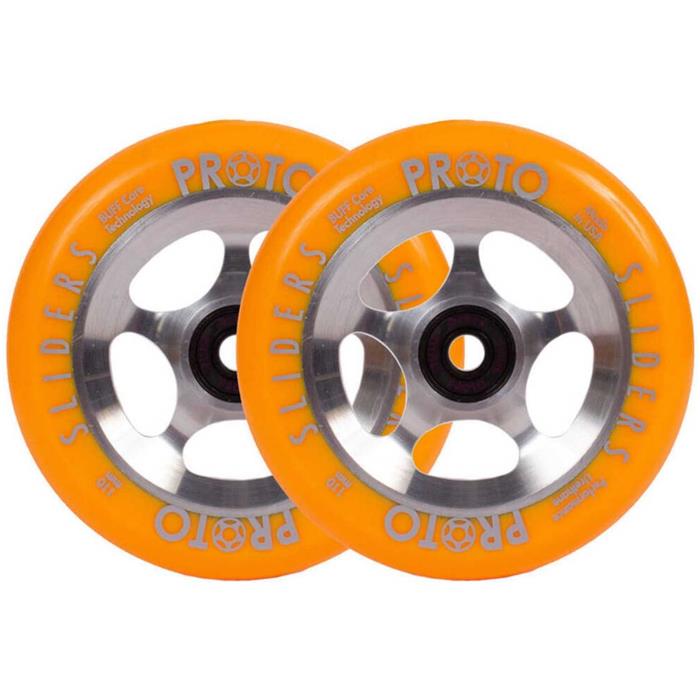 paire-de-roues-trottinette-proto-slider-starbright-orange-raw-110mm