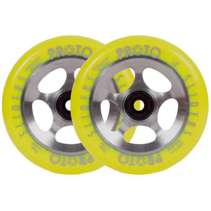 paire-de-roues-trottinette-proto-slider-starbright-yellow-raw-110mm