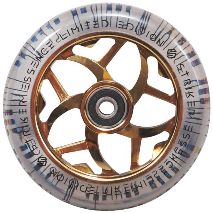 roue-trottinette-striker-essence-v3-clear-gold-chrome-110mm