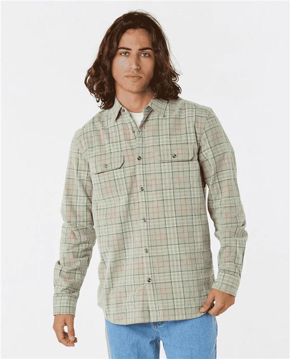chemise-ripcurl-swc-cord-plaid-shirt-sage